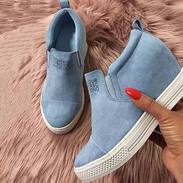 casual wedge sneakers