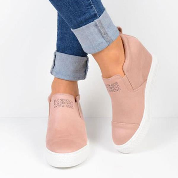 fashion letter slip on wedge