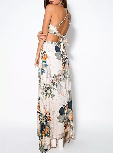 crop top with long skirt