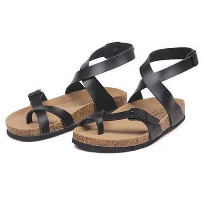 ankle strap buckle flip flop gladiator thong flat sandals