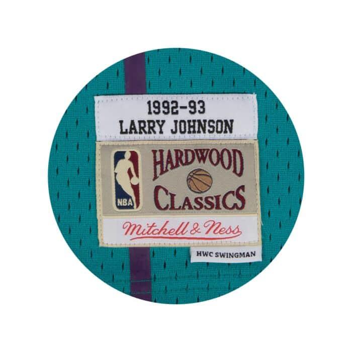 Mitchell & Ness Men's 1992 Charlotte Hornets Larry Johnson #2 White Hardwood Classics Swingman Jersey, XL