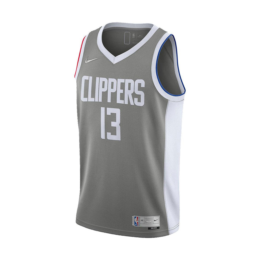 Men 13 Paul George Jersey Black Los Angeles Clippers Jersey Golden Edition