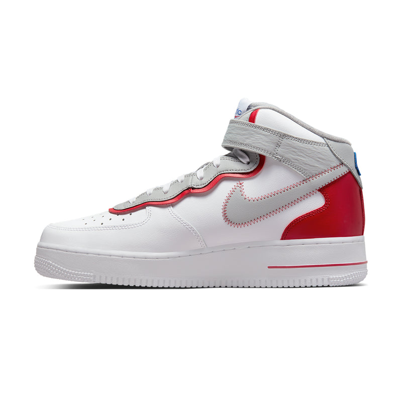 Nike Air Force 1 Mid '07 LV8 Athletic Club White/Lt Grey-Gym Red, SZ 12