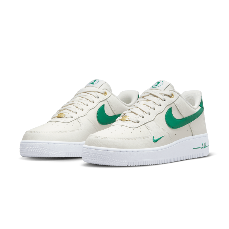 Nike Air Force 1 Low Leather Green Swoosh Malachite White Lucky Green All  Sizes.