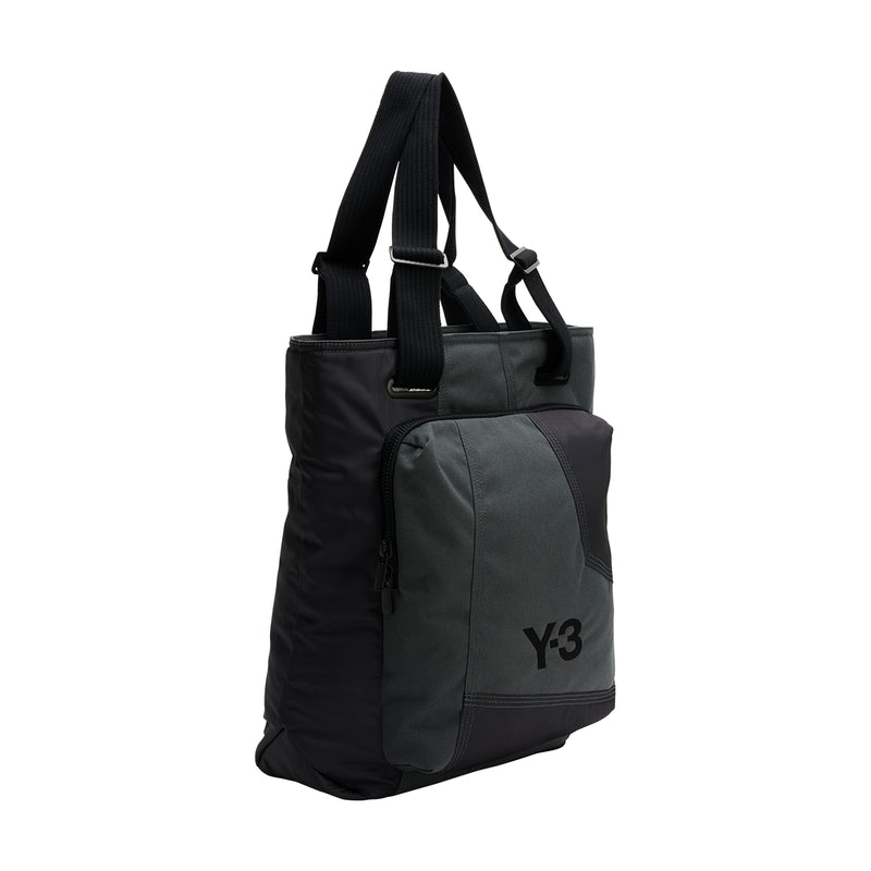 OFF-WHITE Virgil Abloh Black Monogram Embroidered Logo Tote Bag