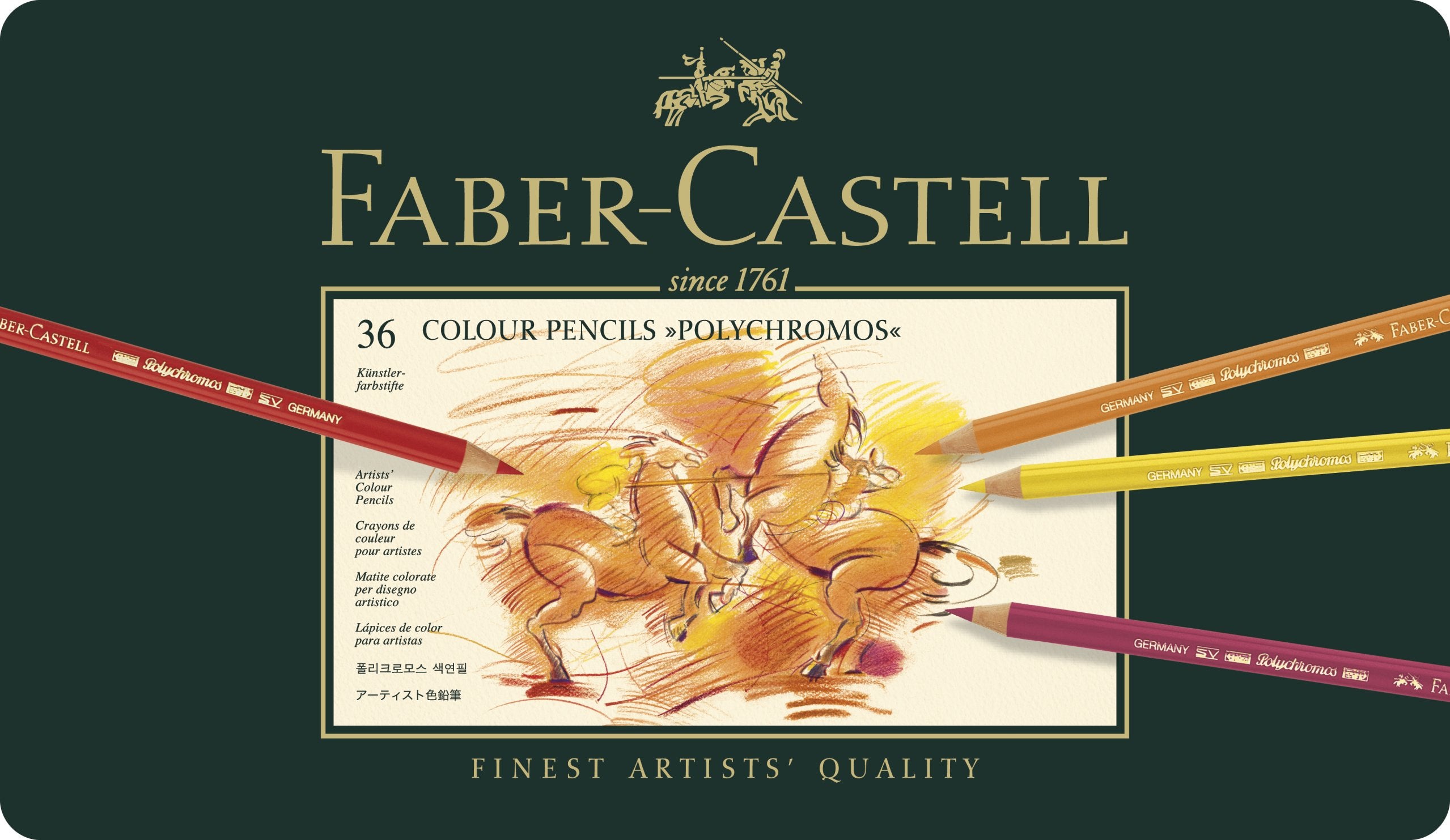 Faber-Castell Polychromos Artist's Colour Pencils tin of 36