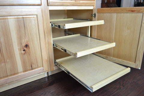Pullout Shelves that Slide custom sliding shelving and kitchen