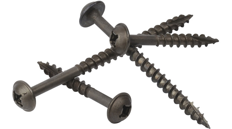 Plain Dri-Lube Wood Screws - Unplated Steel Screws with Dry to