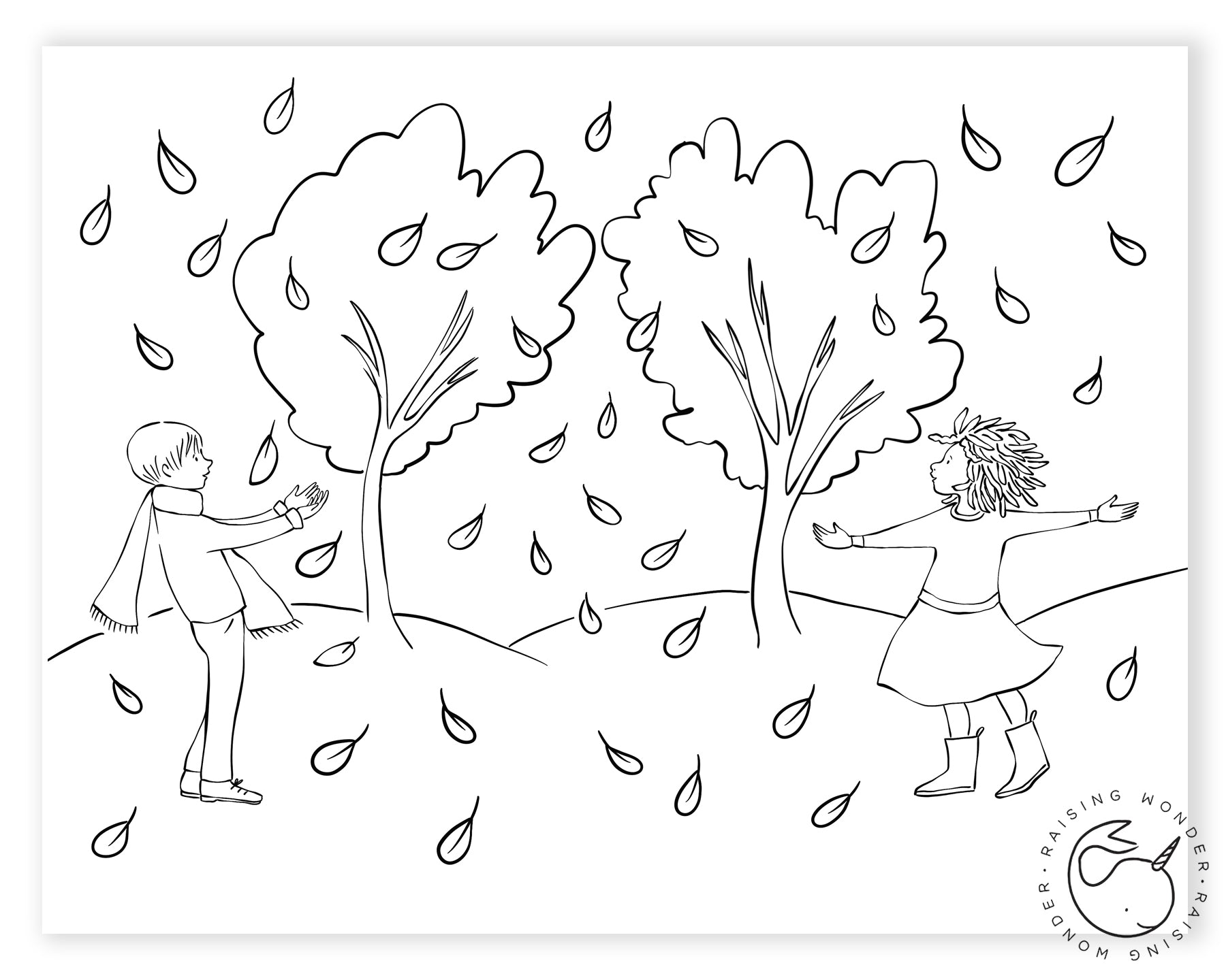 autumn themed coloring pages