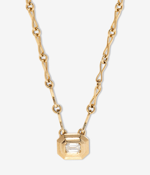 Staircase Diamond Handmade Chain Necklace | Azlee Jewelry