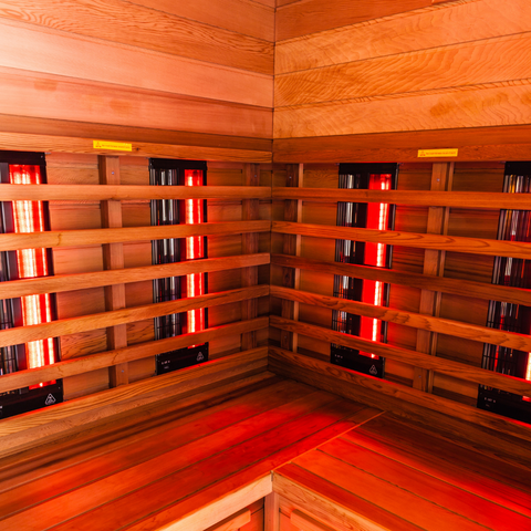 Infrared Sauna Heaters Emitting Infrared Light