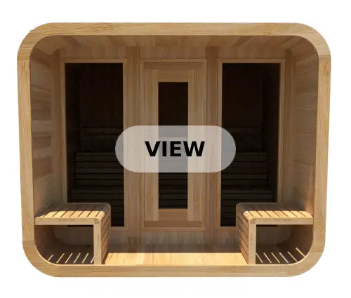 Measurements for 8x6 Luna Outdoor sauna with Porch (PDF)