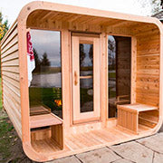 dundalk luna outdoor sauna with porch