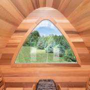 signature pod shaped back wall window