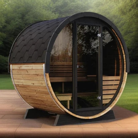 Ergo Elegance EE6G Barrel Sauna by SaunaLife - Outdoor View