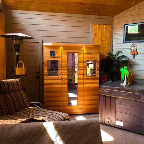 Infrared Sauna Located in Living Room