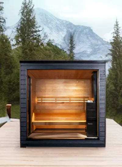 SaunaLife Outdoor Sauna - Panoramic Photo