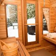 natural light with front windows upgrade for dundalk pod sauna