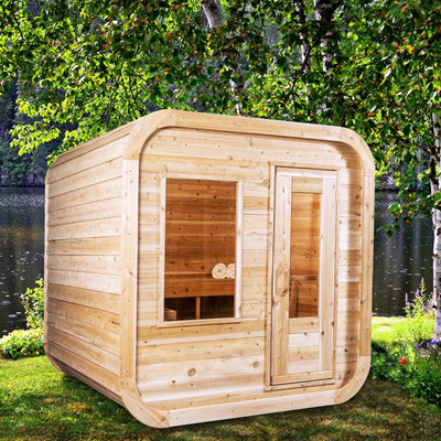 Dundalk 4 Person White Cedar Harmony Outdoor Sauna CTC22W