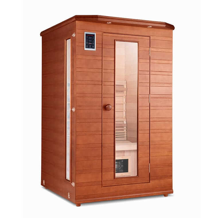 Uitrusting Gehoorzaam vod Health Mate Enrich Infrared 1-3 person Sauna, Eucalyptus Wood - Divine  Saunas