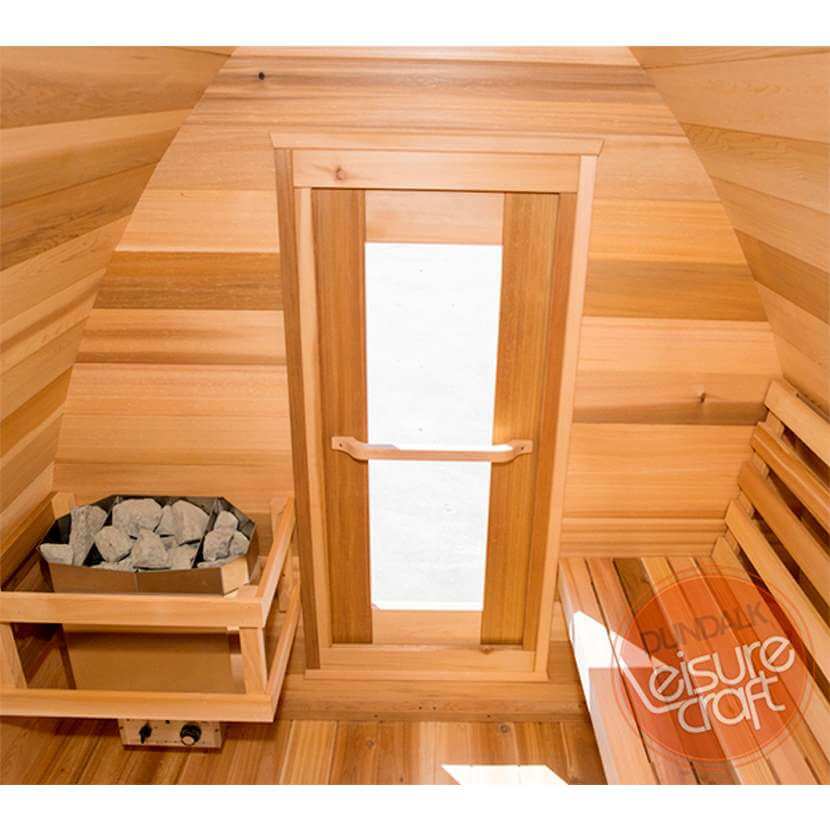 Dundalk Outdoor Mini Pod Sauna, Red Cedar, Heater included - Divine Saunas