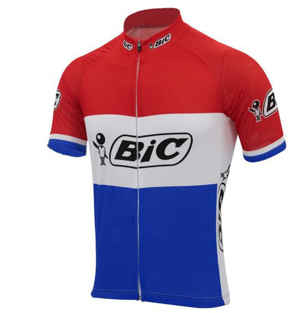 white and red cycling jersey