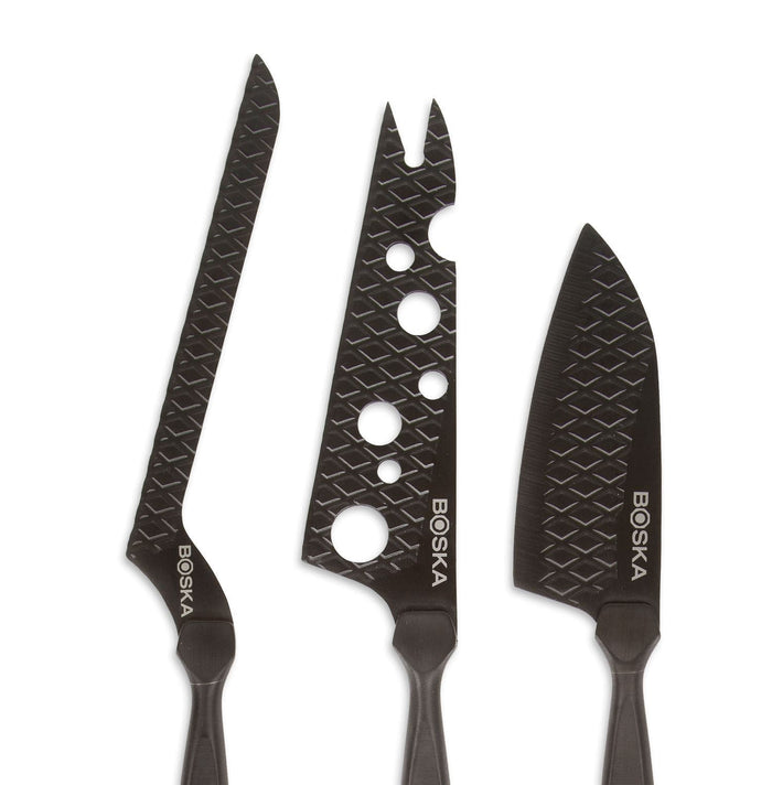 boska monaco+ black cheese knife set