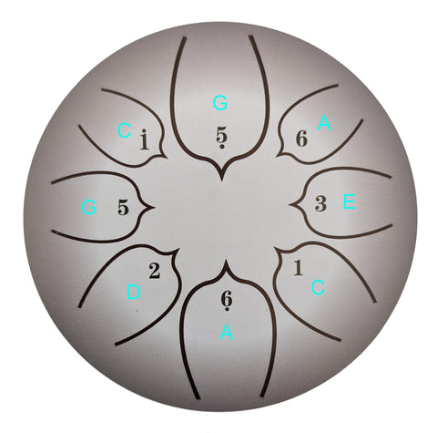 Lotus Steel Tongue Drum 8 notes key