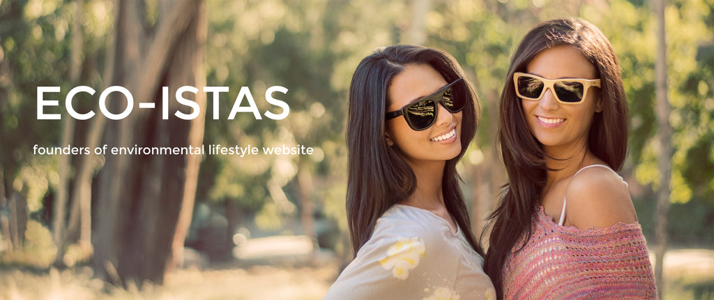 Ecoistas: Two women wearing designer sunglasses made from bamboo