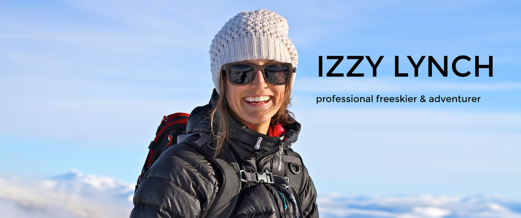 Izzy Lynch: Professional skiier wearing wearpanda bamboo sunglasses | Monroe