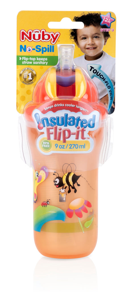 Nuby 270ml Insulated Flip It Sippy Cups