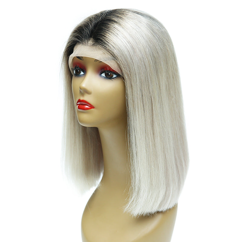 bob style wig gray