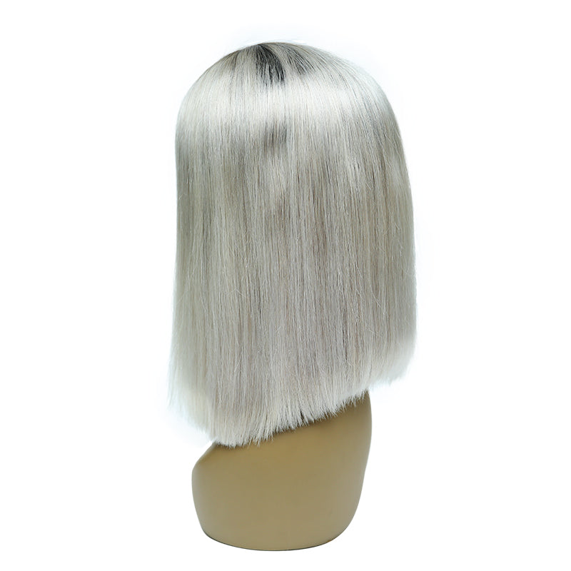 bob style wig gray