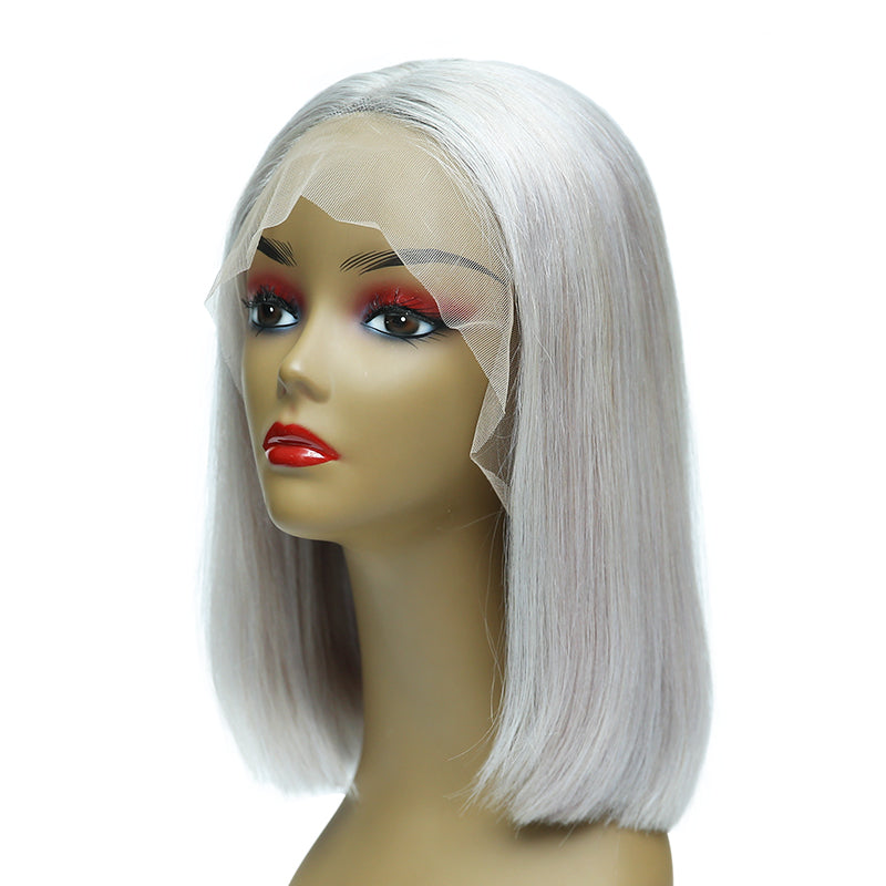 bob style wig gray