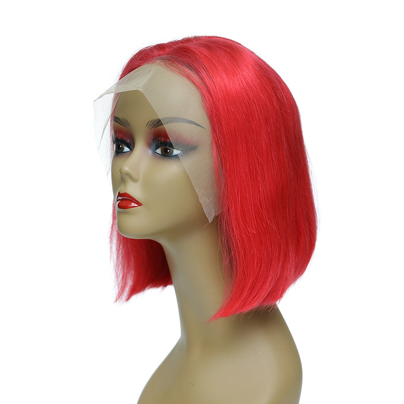 bob style wig red