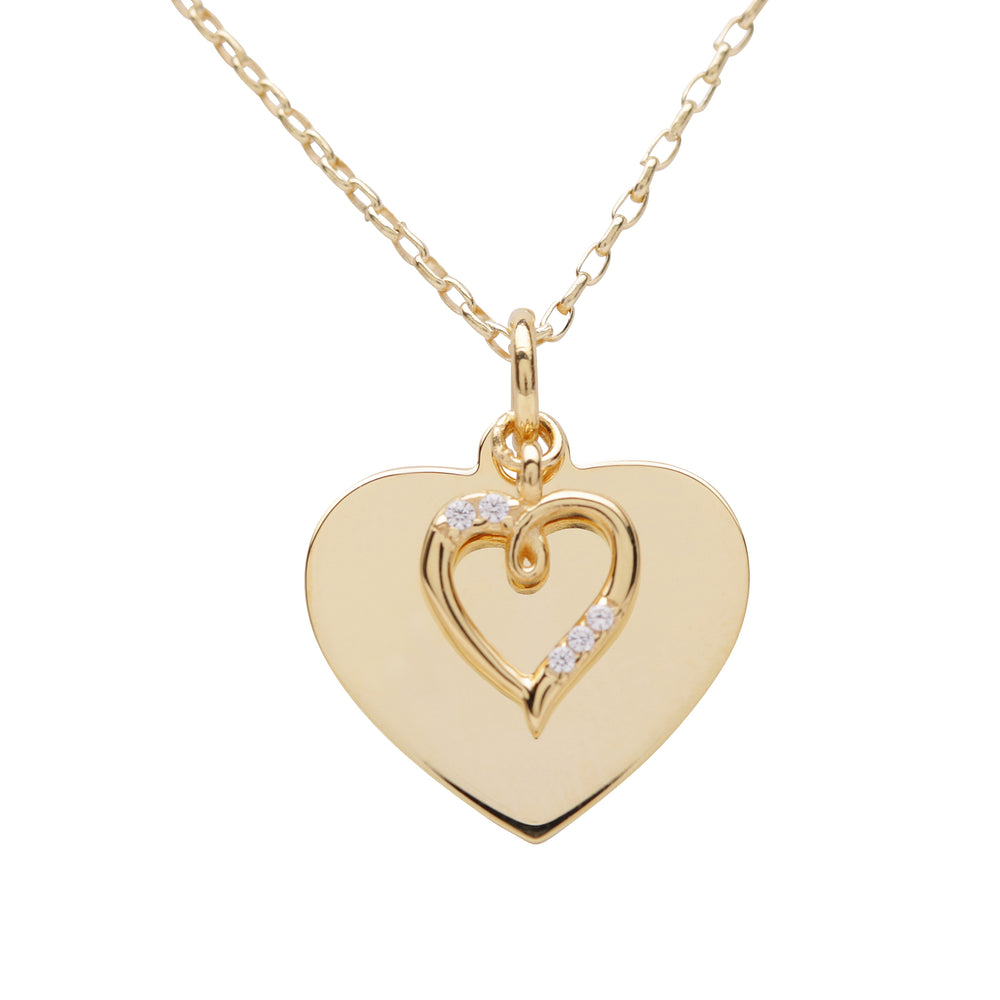 14k gold heartbeat necklace