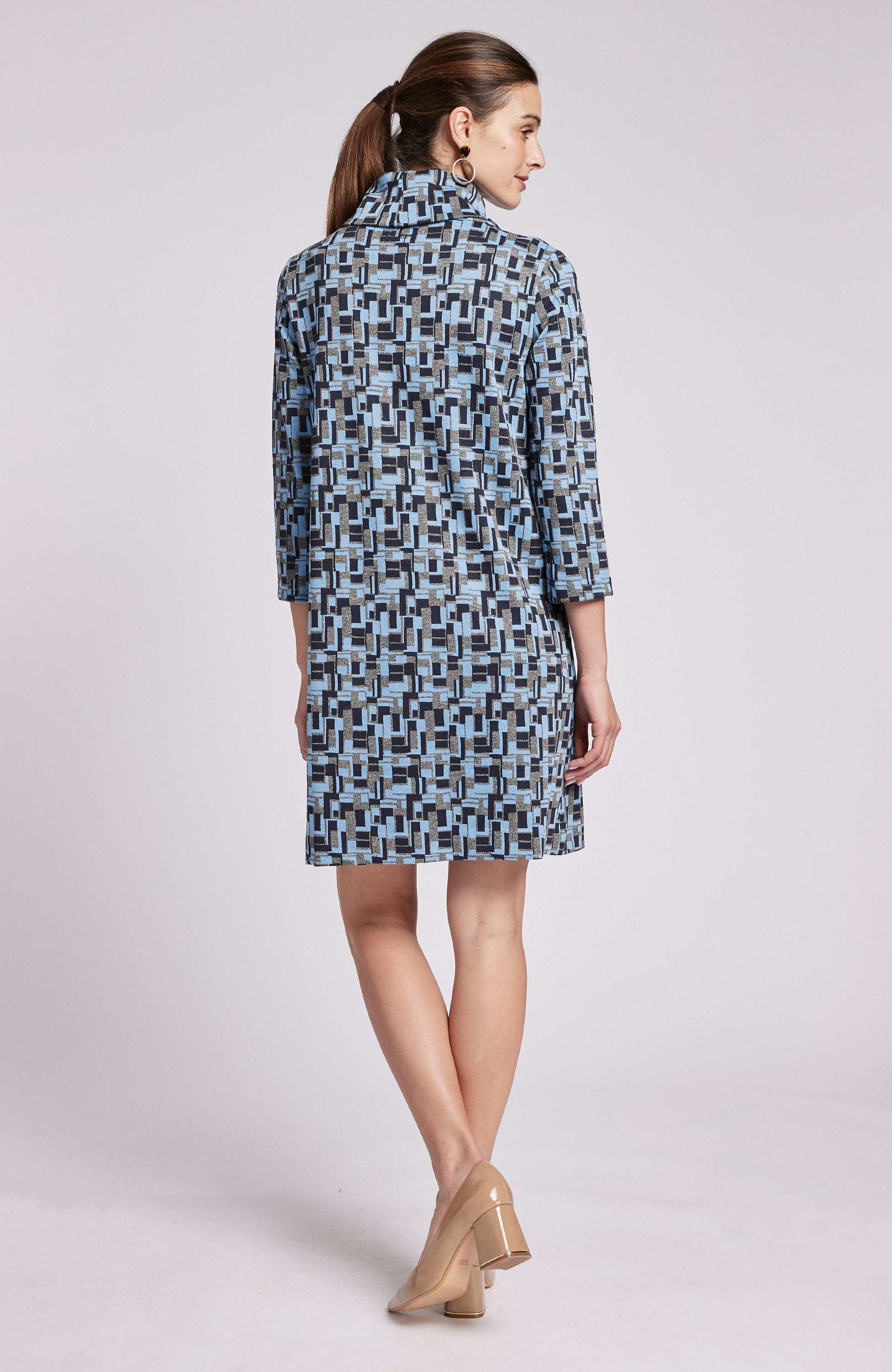 KIM JACQUARD DRESS - BLO