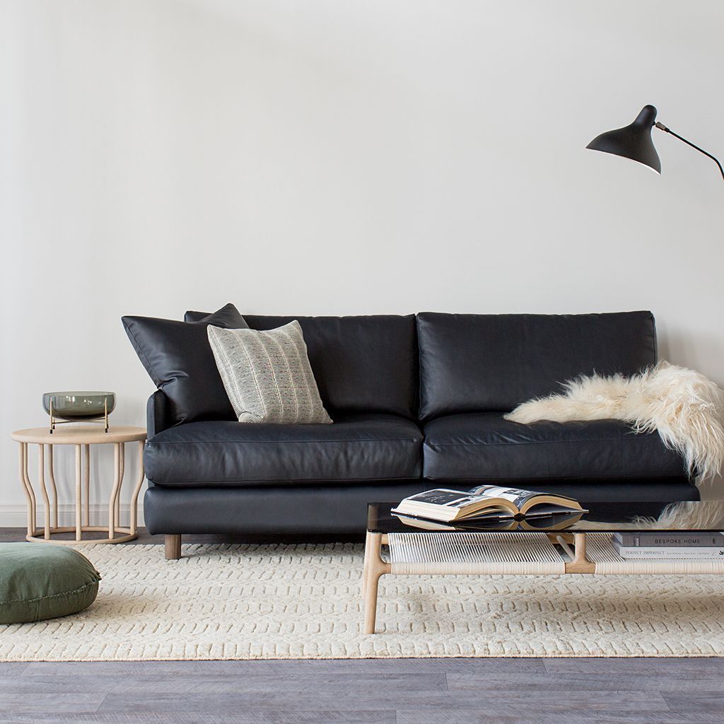Dwell Sofa In Anthracite Leather Curious Grace