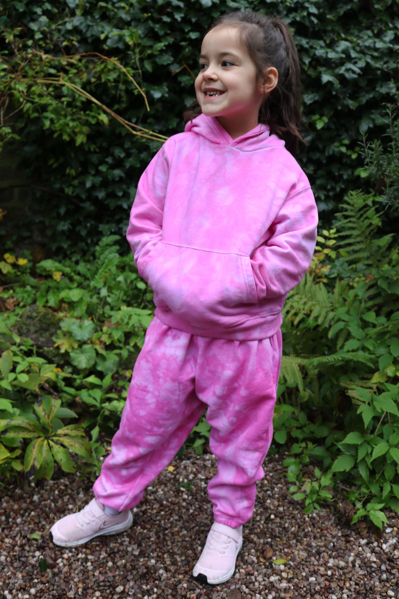 pink kids tracksuit