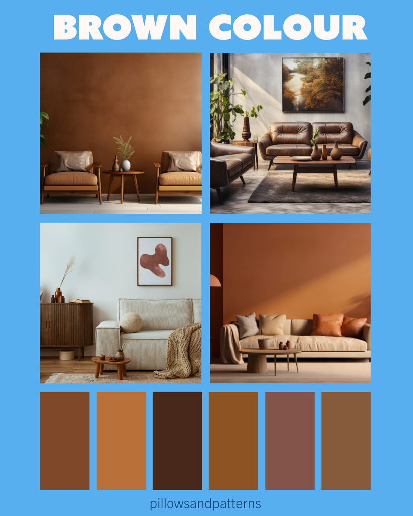 A COLLECTION OF BROWN HOME INTERIOR