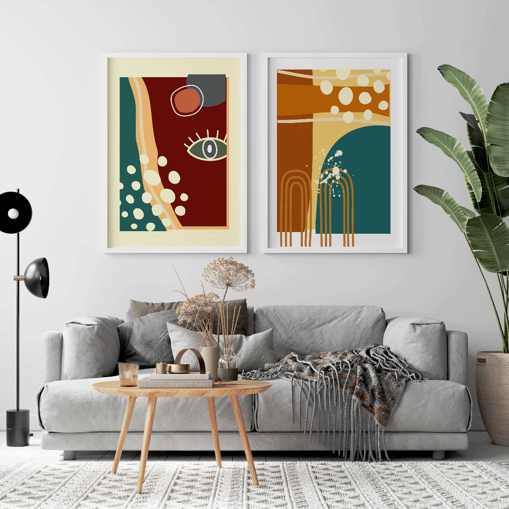 abstract wall prints for autumn