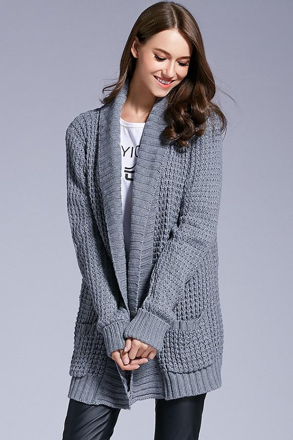 New Euro Style One Size Loose Knitted Sweater Cardigan