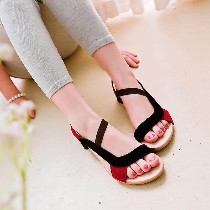 Cool Suede Leather Flat Casual Flat Sandals
