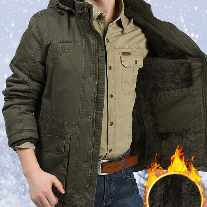 Smart Multi-Pockets Hooded Men Cotton Winter Jacket