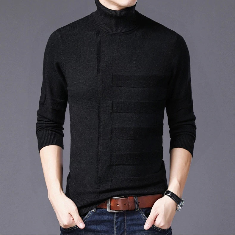 Apt Thick Warm Slim Fit Turtleneck Men Cashmere Sweater Pullover