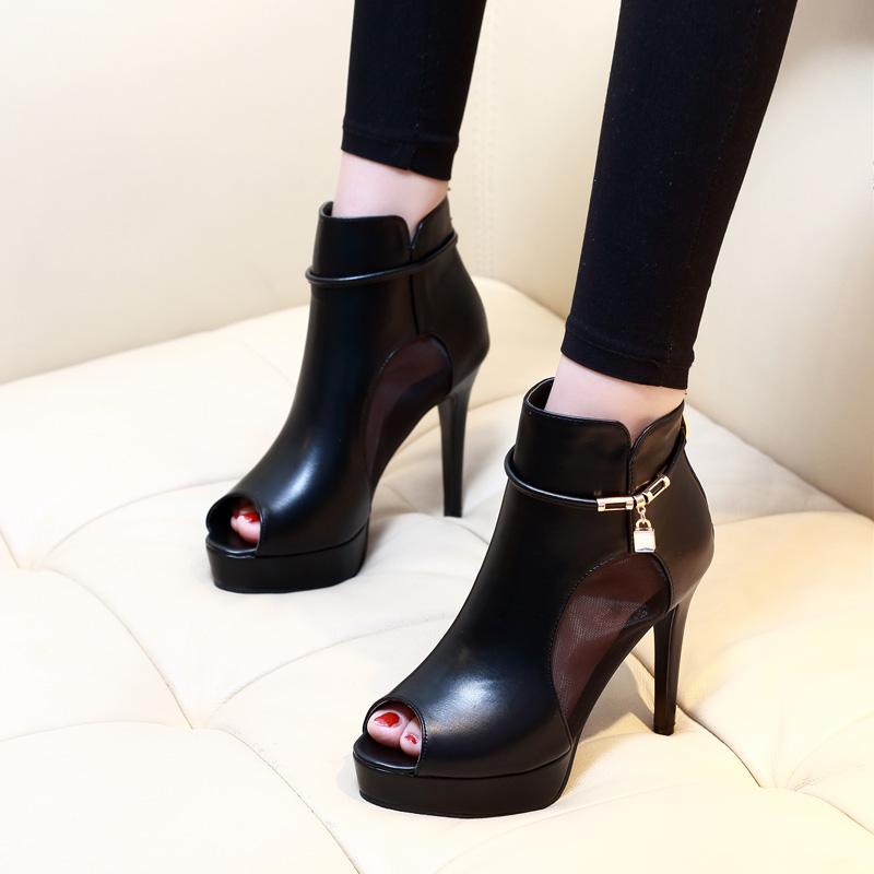 Sexy Peep Toe High Heels Platform 