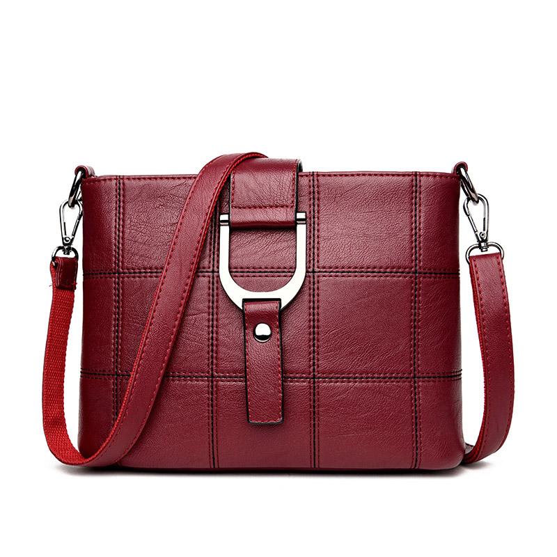 Plaid Leather Designer Cross Body Shoulder Handbag