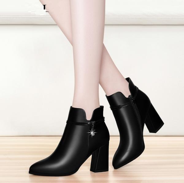 Ankle Super Designer Thick Chunky Heels Boots