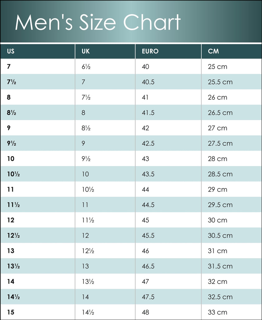 us slipper size chart