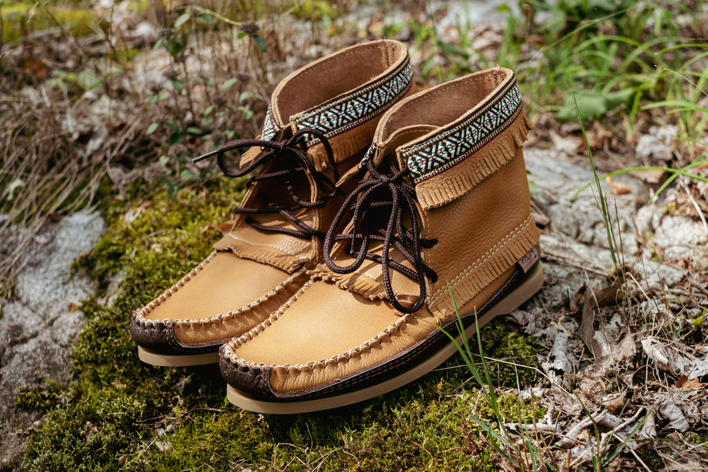 Laurentian Chief Moose Hide Moccasin Boots for men